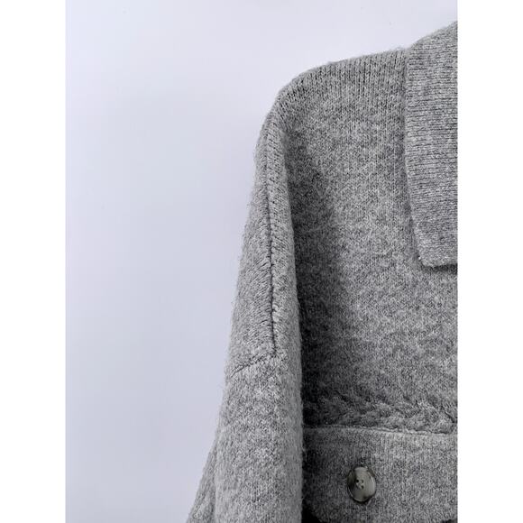 LYLA + LUXE Women's Light Heather Gray Button-Up Long Sleeve Cardigan SZ M - Picture 3 of 11